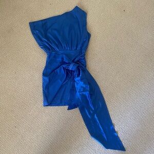 Sage + Page silk blue mini dress size XS